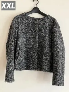 ツイードジャケット 黒