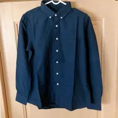メンズ ボタンダウン長袖シャツ M ネイビー
