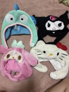 サンリオ マイメロディー、クロミ、キティ、ハンギョドン被り物、仮装