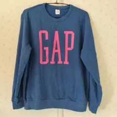 GAP トレーナー　L 青 ピンクロゴ