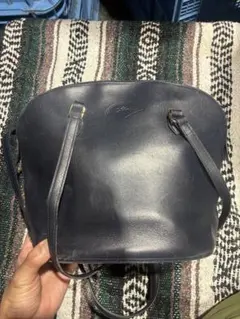 Longchamp ハンドバッグ ダークブラウン y2k エナメルレザー - メルカリ