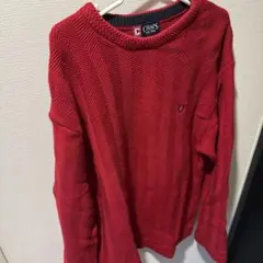 CHAPS コットンニット セーター レッド Lサイズのサムネイル