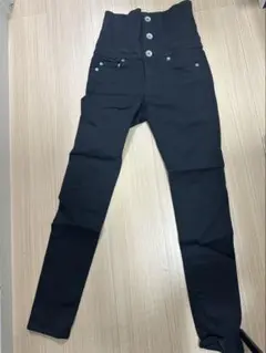 GYDA ブラック スキニーパンツ レースアップウエスト