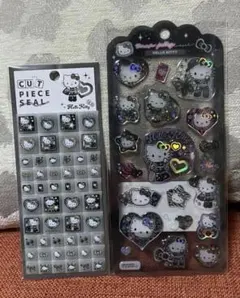 正規品　ハローキティ モノクロ　タイルシール　ドロップジェリーシール