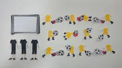 サッカー★色紙・寄せ書き用シール12枚セット★黄色 イエロー