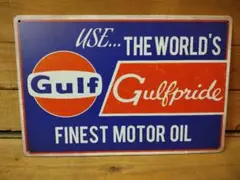 GULF　サインプレート　A4サイズ　横型　レトロ　アメリカン　新品
