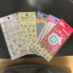 ポケピースキラキラシール、たまごっちプチプチシール、キラキラシール2。5枚セット