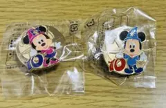【未使用】東京ディズニーランド10周年ピンバッジ ミッキー ミニー 2個セット