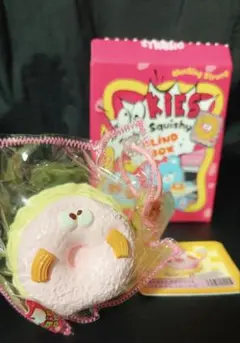 新品 文清 萌え萌えビッグアイ ミニ スクイーズ いちごチョコドーナツ