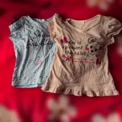 水色とピンクのTシャツ2枚セット