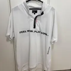 PING ハーフジップシャツ L ホワイト