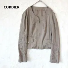 コルディア／ノーカラージャケット ジップアップ ストレッチ きれいめ 日本製のサムネイル