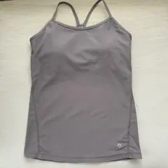 スカーラ　キャミトップス　タンクトップ　チャコールグレー　S ヨガ　LAVA