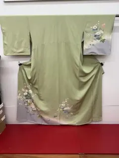 ⭐︎中古⚫︎訪問着⚫︎グリーン系⚫︎美品⚫︎T426-54のサムネイル