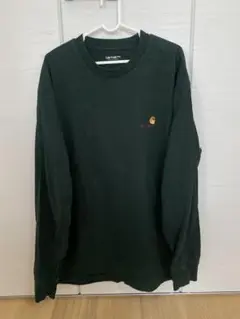 ダークグリーン 長袖Tシャツ カーハート　carhartt 秋冬春