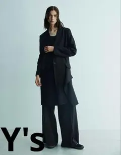Y's ワイズ ノーカラージャケット ブラック サイズ3