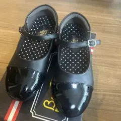 Bio fitter ブラックフォーマルシューズ リボン付き（取り外し可能）