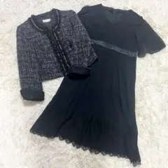 【美品✨】東京ソワール フォーマルスーツ セレモニー ワンピース ネイビー