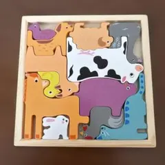 木製動物パズル おもちゃ 知育玩具 インテリア