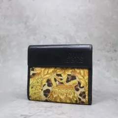 希少】ジャンニヴェルサーチ バロック レオパード柄 長財布 ゴールド