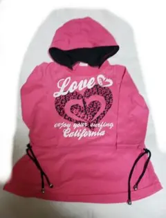 CRU ハートプリント生地薄 パーカー 110