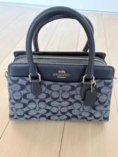 【COACH】 コーチミニ ダーシー キャリーオール・シグネチャー シャンブレー