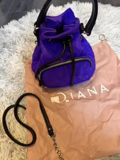 Diana キルティングショルダーバッグ 紫