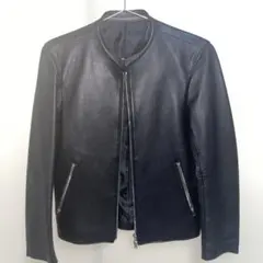 LIDnM ブラックレザーシングルライダースジャケット Mサイズ 冬 アウター