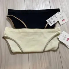 UNIQLO プリンセスタムタム　ショーツ2枚　Mサイズ（オフホ・ブラック）のサムネイル