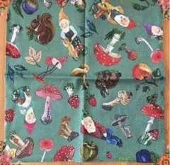 新品　ナタリーレテ　ラージ ハンカチ　マッシュルーム　きのこ　キノコ
