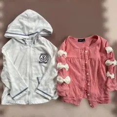 95センチ パーカー、カーディガンセット
