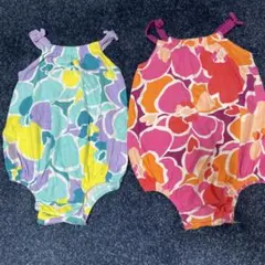 OLD NAVY フラワーパターンロンパース 2点セット