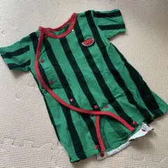 【美品】半袖ロンパース　スイカ柄　サイズ60〜70