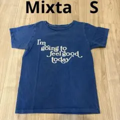 Mixta ミクスタ　ヴィンテージ風Tシャツ　ブルー　Sのサムネイル