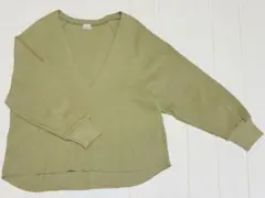 green label relaxing Vネック ロンT コットン100%