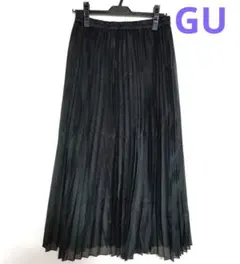 GU 黒プリーツロングスカート