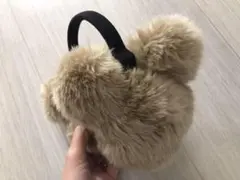 東京ディズニーランド　東京ディズニーシー　ミッキー　耳当て　ブラウン