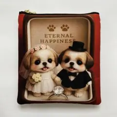 ハンドメイド　シーズー　ポーチ