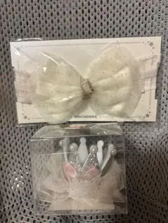 【新品未使用】ミキハウス ヘアバンド、MANDY ヘアクリップ　セット売り