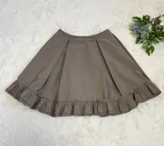 【美品】FOXEY NEW YORK　台形スカート裾フリル　38　クリーニング済