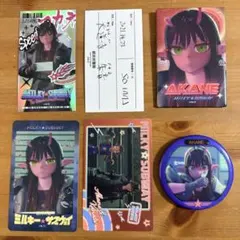 ミルキーサブウェイ アカネ ステッカー カード 缶バッジ