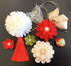 成人式 卒業式髪飾り ちりめん細工