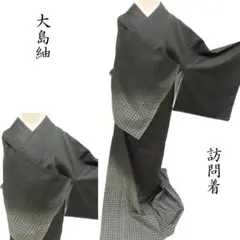 Club藤★大島紬 訪問着 鱗文様 総柄染め 本場大島紬 御仕立上 (3443)