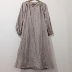 URBAN RESEARCH FREE ストライプ ベージュ ロングワンピ