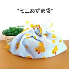 ミニあずま袋◇手拭い◇エコバック◇ハンドメイド【シマエナガ・ミント