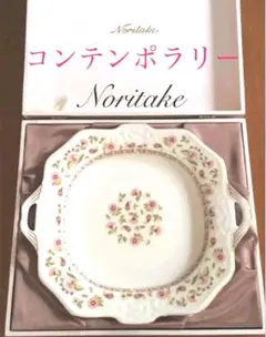 【新品】ノリタケプレート コンテンポラリー 花柄 八角形プレート スクエア食器