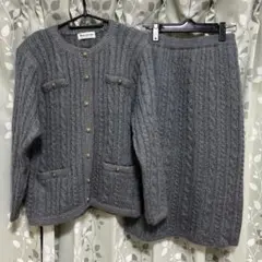 グレー ニット セットアップ