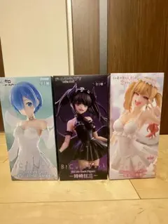 美少女フィギュア3体　デートアライブ時崎狂三　リゼロ・レム　着せ恋・喜多川海夢