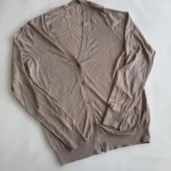 UNIQLO Ｖネックカーディガン　ベージュ　Lサイズ