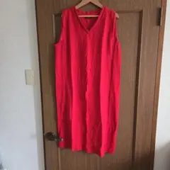 RCWB ノースリーブカットソーワンピース レッド